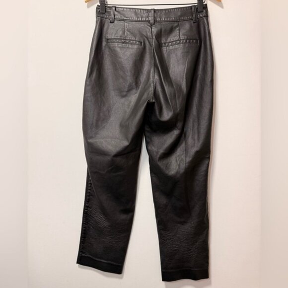 Aritzia Babaton Black Faux Leather Trousers size 6 - Picture 7 of 10